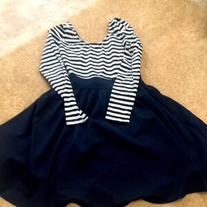 Navy smart low back dress